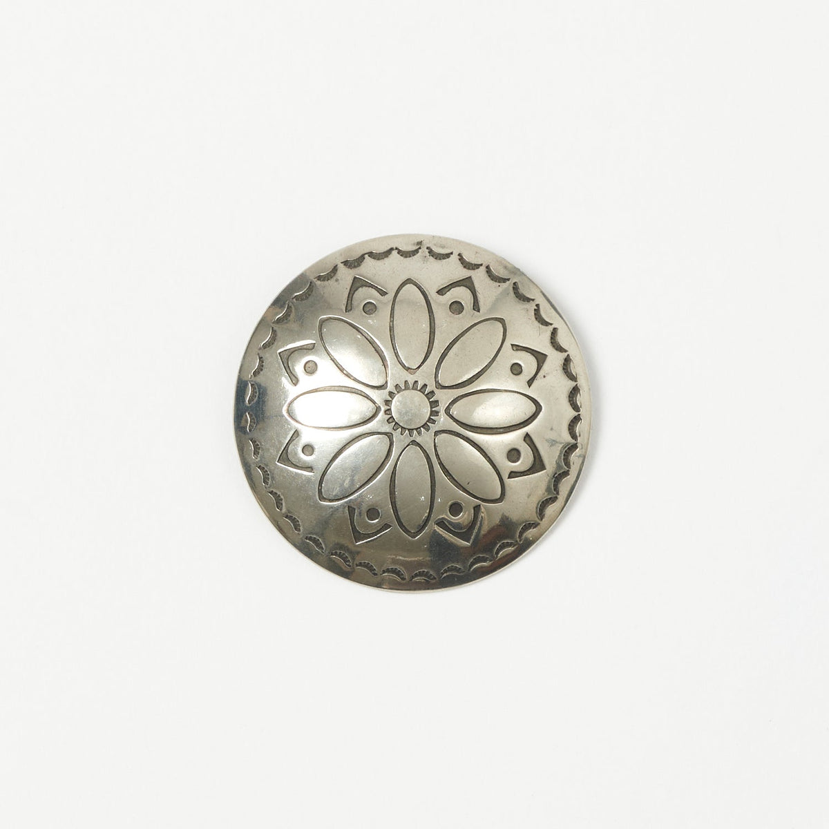 Yuketen 1 1/2" Concho Pin B - Nickel Silver