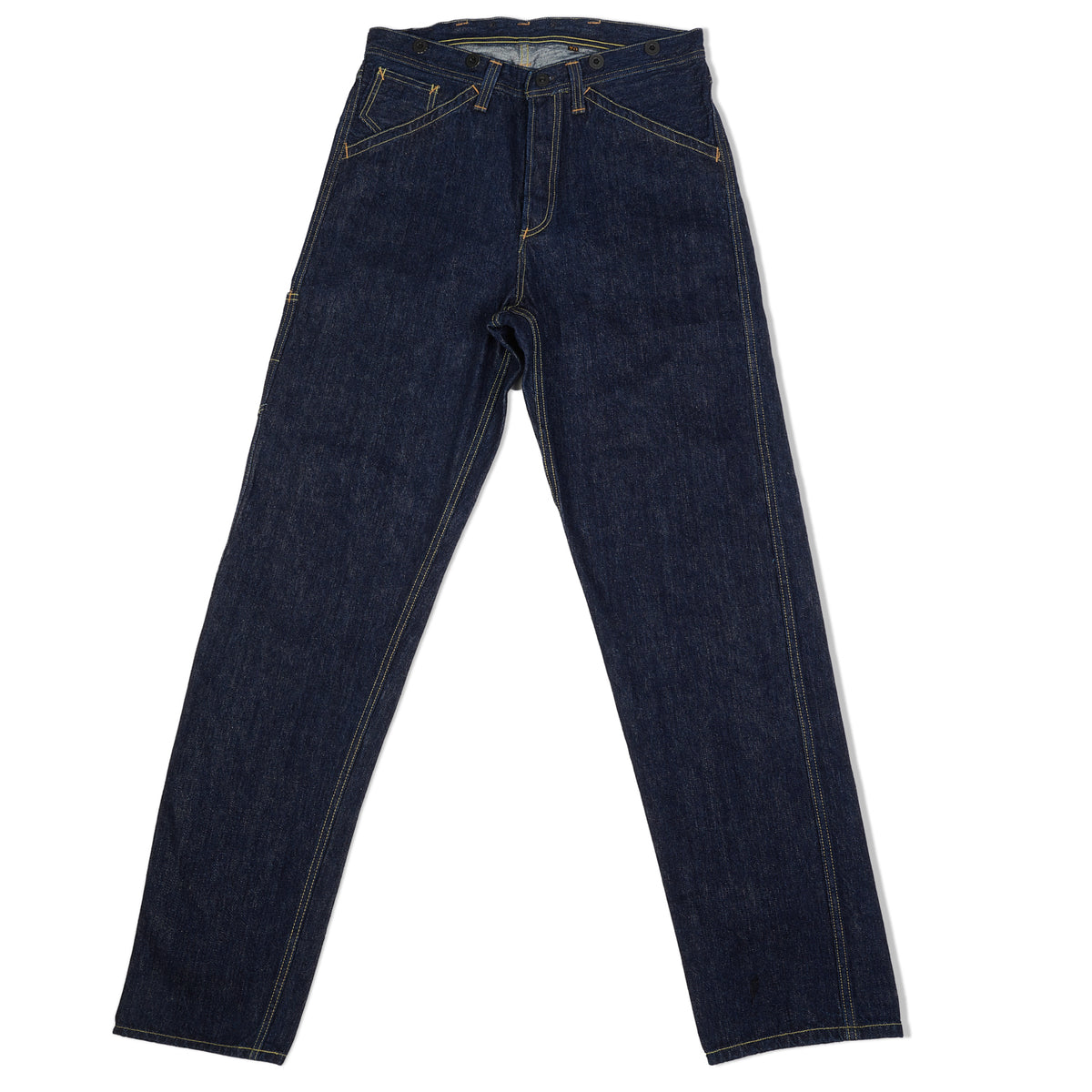 Freewheelers & Co Union Special Overalls 'Bake Head' 14oz Denim Overall - Rinsed