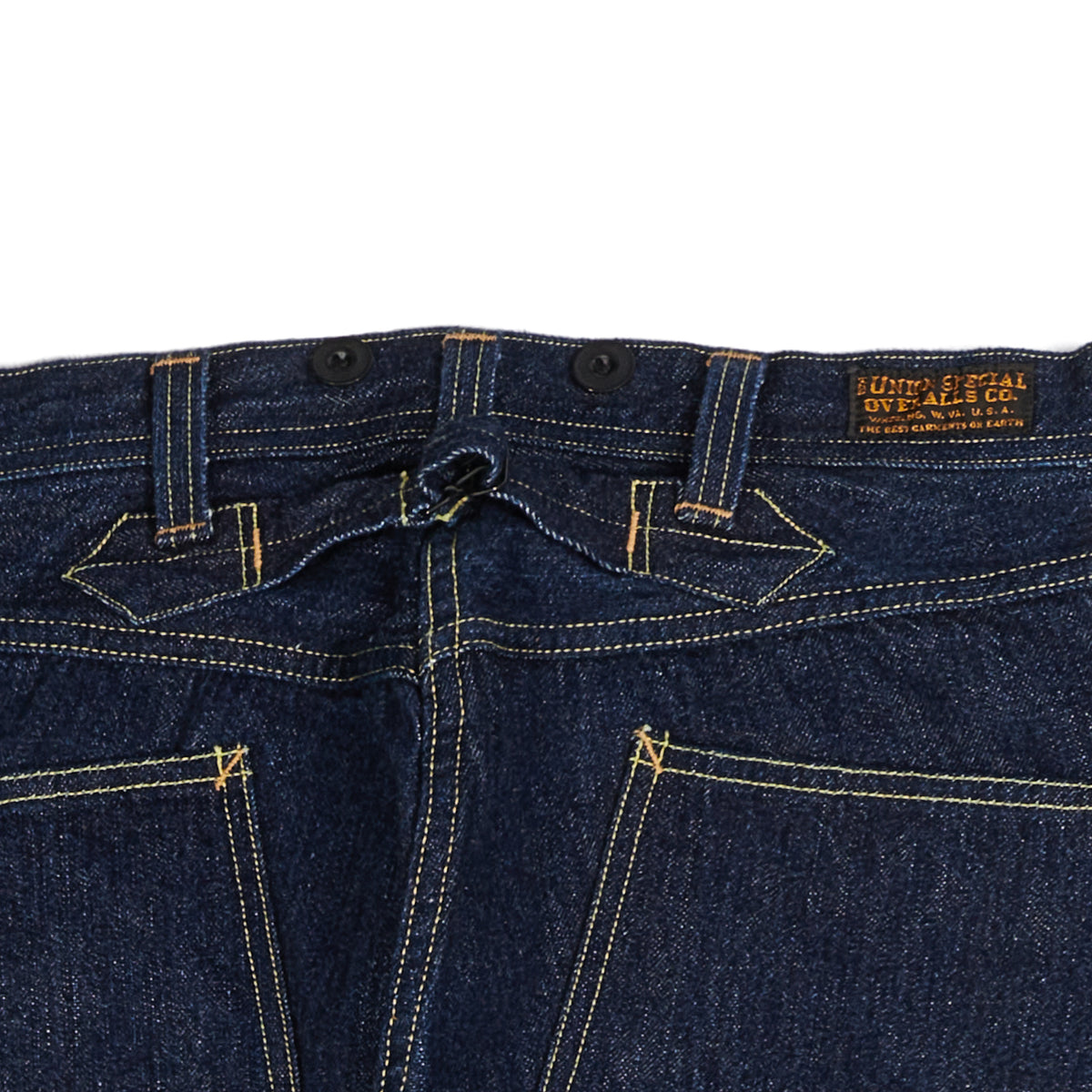Freewheelers & Co Union Special Overalls 'Bake Head' 14oz Denim Overall - Rinsed