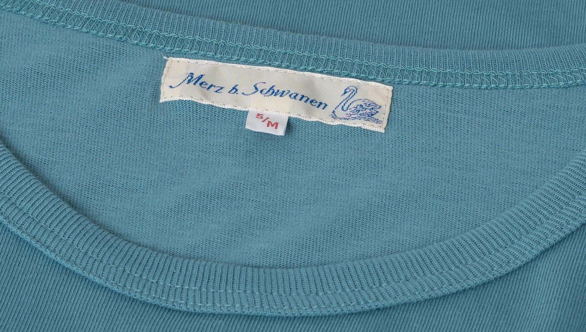 Merz b. Schwanen 'The Originals' 1950s Classic Lightweight T-Shirt - Aqua