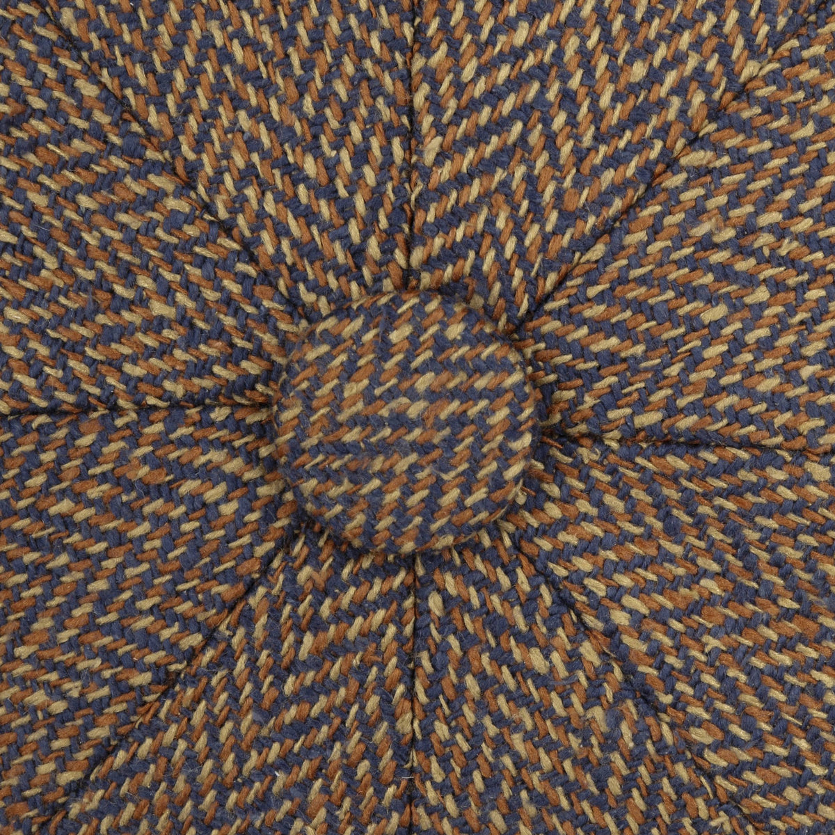 Stetson Hatteras Silk Herringbone Flat Cap - Brown Melange
